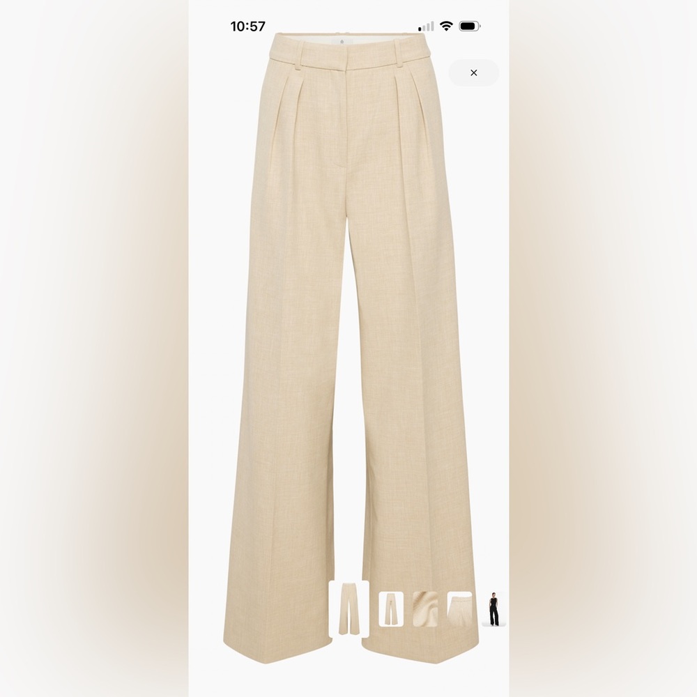 Babaton Founder Wide Leg High Rise trousers